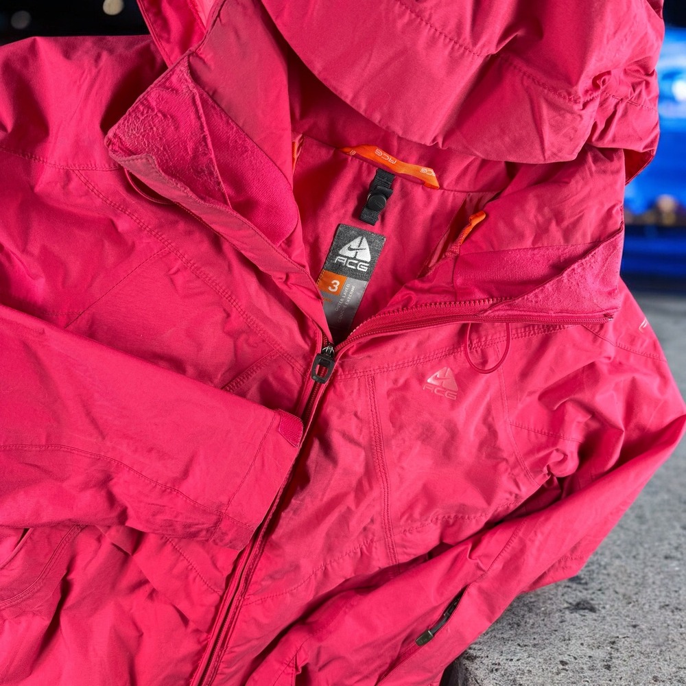 Vintage Nike ACG 3 Layer Jacket Women M Outer Layer Hooded Zip‎ Up Hiking